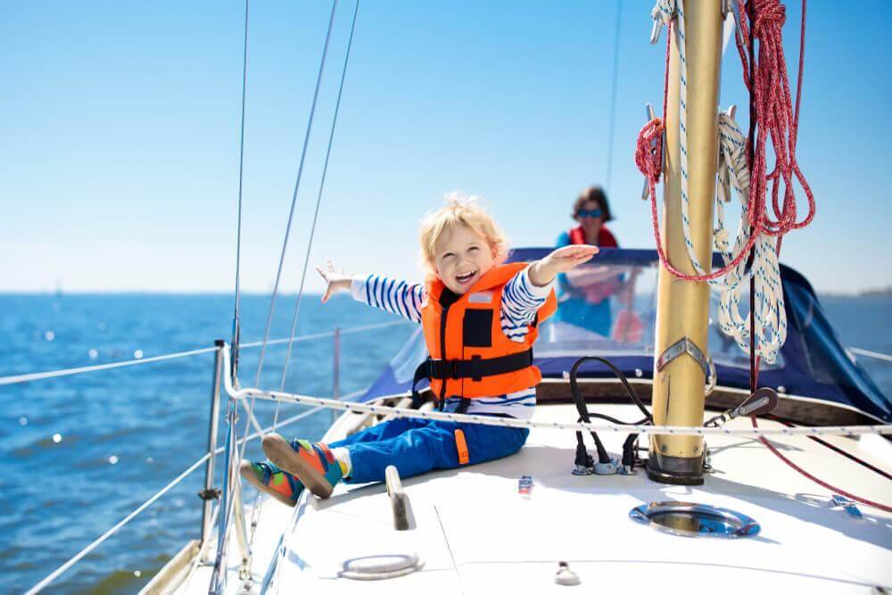 kids on weekend sailboat trip